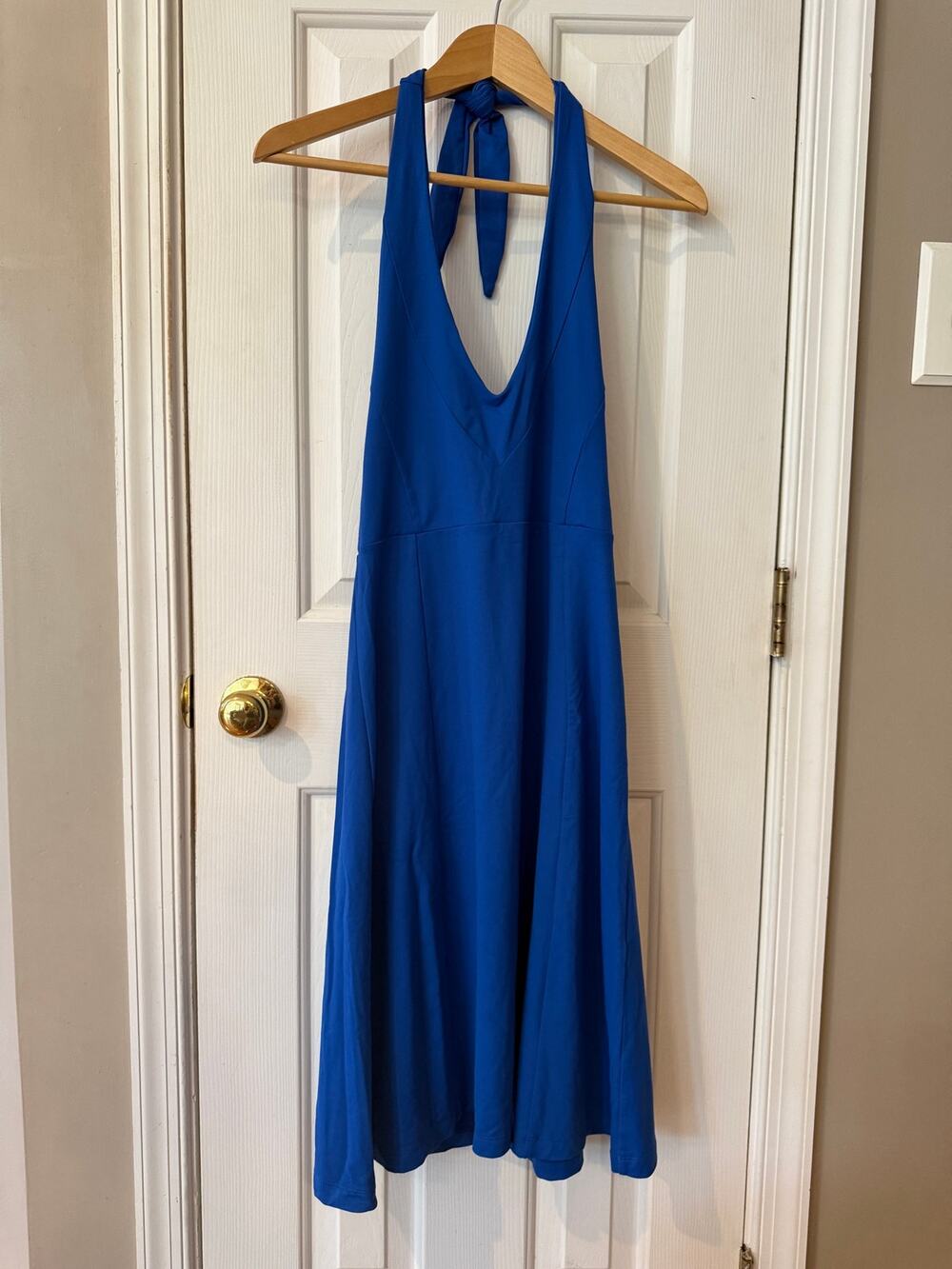 Patagonia Morning Glory Halter Dress - Royal Blue / Small